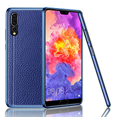 Handyhülle Hülle Luxus Leder Schutzhülle R04 für Huawei P20 Pro Blau