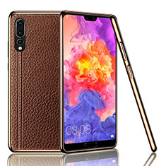 Handyhülle Hülle Luxus Leder Schutzhülle R04 für Huawei P20 Pro Braun