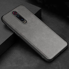 Handyhülle Hülle Luxus Leder Schutzhülle R04 für Xiaomi Mi 9T Grau