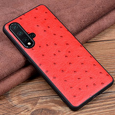 Handyhülle Hülle Luxus Leder Schutzhülle R05 für Huawei Nova 5 Rot