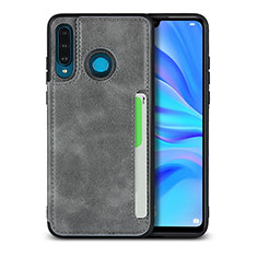 Handyhülle Hülle Luxus Leder Schutzhülle R05 für Huawei P30 Lite XL Grau