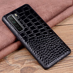 Handyhülle Hülle Luxus Leder Schutzhülle R05 für Huawei P40 Lite 5G Schwarz
