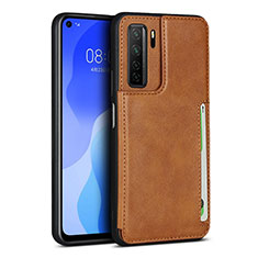 Handyhülle Hülle Luxus Leder Schutzhülle R06 für Huawei Nova 7 SE 5G Orange