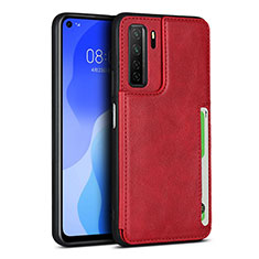 Handyhülle Hülle Luxus Leder Schutzhülle R06 für Huawei Nova 7 SE 5G Rot