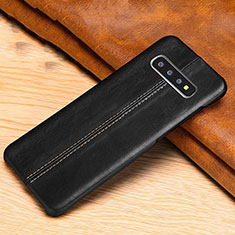 Handyhülle Hülle Luxus Leder Schutzhülle R06 für Samsung Galaxy S10 5G Schwarz