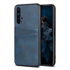 Handyhülle Hülle Luxus Leder Schutzhülle R07 für Huawei Honor 20 Pro Blau