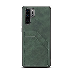 Handyhülle Hülle Luxus Leder Schutzhülle R08 für Huawei P30 Pro New Edition Grün