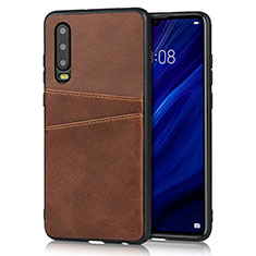 Handyhülle Hülle Luxus Leder Schutzhülle R09 für Huawei P30 Braun