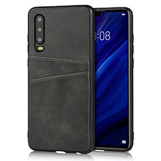 Handyhülle Hülle Luxus Leder Schutzhülle R09 für Huawei P30 Schwarz