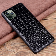 Handyhülle Hülle Luxus Leder Schutzhülle R14 für Apple iPhone 11 Pro Max Schwarz