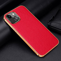 Handyhülle Hülle Luxus Leder Schutzhülle S01 für Apple iPhone 13 Mini Rot