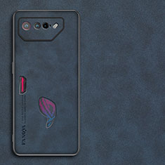 Handyhülle Hülle Luxus Leder Schutzhülle S01 für Asus ROG Phone 7 Ultimate Blau