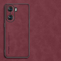 Handyhülle Hülle Luxus Leder Schutzhülle S01 für Huawei Honor 60 5G Rot