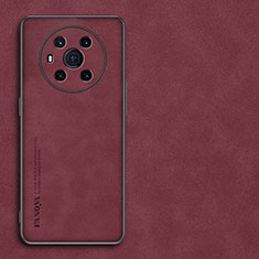 Handyhülle Hülle Luxus Leder Schutzhülle S01 für Huawei Honor Magic3 5G Rot