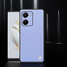 Handyhülle Hülle Luxus Leder Schutzhülle S01 für Huawei Honor X7a Helles Lila