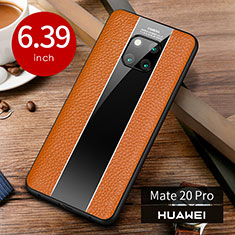 Handyhülle Hülle Luxus Leder Schutzhülle S01 für Huawei Mate 20 Pro Orange