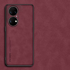 Handyhülle Hülle Luxus Leder Schutzhülle S01 für Huawei P50e Rot