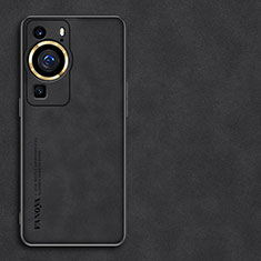 Handyhülle Hülle Luxus Leder Schutzhülle S01 für Huawei P60 Schwarz