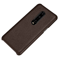 Handyhülle Hülle Luxus Leder Schutzhülle S01 für OnePlus 7 Pro Braun