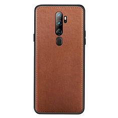 Handyhülle Hülle Luxus Leder Schutzhülle S01 für Oppo A11X Braun