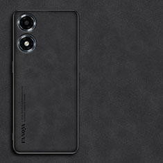 Handyhülle Hülle Luxus Leder Schutzhülle S01 für Oppo A2x 5G Schwarz