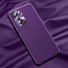 Handyhülle Hülle Luxus Leder Schutzhülle S01 für Oppo Reno6 Pro 5G India Violett