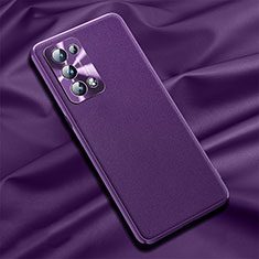 Handyhülle Hülle Luxus Leder Schutzhülle S01 für Oppo Reno6 Pro 5G Violett