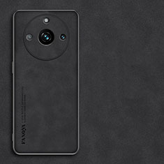 Handyhülle Hülle Luxus Leder Schutzhülle S01 für Realme 11 Pro+ Plus 5G Schwarz