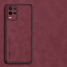 Handyhülle Hülle Luxus Leder Schutzhülle S01 für Realme 8s 5G Rot