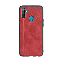 Handyhülle Hülle Luxus Leder Schutzhülle S01 für Realme C3 Rot