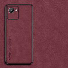 Handyhülle Hülle Luxus Leder Schutzhülle S01 für Realme C30 Rot