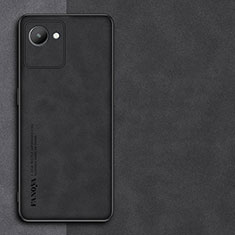 Handyhülle Hülle Luxus Leder Schutzhülle S01 für Realme C30 Schwarz