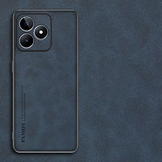 Handyhülle Hülle Luxus Leder Schutzhülle S01 für Realme C51 Blau