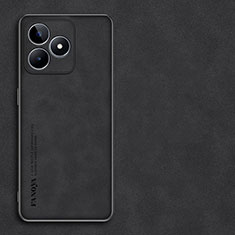 Handyhülle Hülle Luxus Leder Schutzhülle S01 für Realme C51 Schwarz