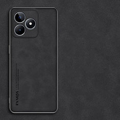 Handyhülle Hülle Luxus Leder Schutzhülle S01 für Realme C53 India Schwarz