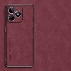 Handyhülle Hülle Luxus Leder Schutzhülle S01 für Realme C53 Rot