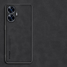 Handyhülle Hülle Luxus Leder Schutzhülle S01 für Realme C55 Schwarz