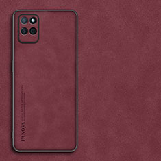 Handyhülle Hülle Luxus Leder Schutzhülle S01 für Realme V11 5G Rot