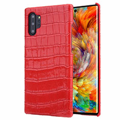 Handyhülle Hülle Luxus Leder Schutzhülle S01 für Samsung Galaxy Note 10 Plus Rot