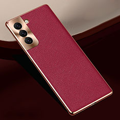Handyhülle Hülle Luxus Leder Schutzhülle S01 für Samsung Galaxy S22 5G Rot