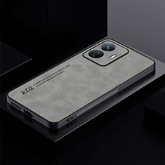 Handyhülle Hülle Luxus Leder Schutzhülle S01 für Vivo iQOO Z6 Lite 5G Grau