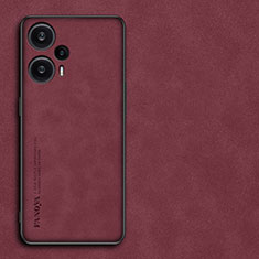 Handyhülle Hülle Luxus Leder Schutzhülle S01 für Xiaomi Poco F5 5G Rot