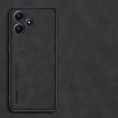 Handyhülle Hülle Luxus Leder Schutzhülle S01 für Xiaomi Poco M6 Pro 5G Schwarz