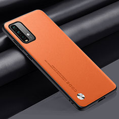 Handyhülle Hülle Luxus Leder Schutzhülle S01 für Xiaomi Redmi 9T 4G Orange