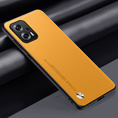 Handyhülle Hülle Luxus Leder Schutzhülle S01 für Xiaomi Redmi K50i 5G Gelb