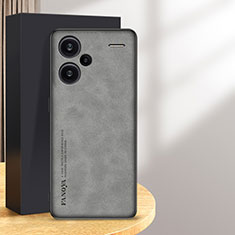 Handyhülle Hülle Luxus Leder Schutzhülle S01 für Xiaomi Redmi Note 13 Pro+ Plus 5G Grau