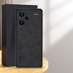 Handyhülle Hülle Luxus Leder Schutzhülle S01 für Xiaomi Redmi Note 13 Pro+ Plus 5G Schwarz