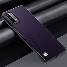 Handyhülle Hülle Luxus Leder Schutzhülle S01 für Xiaomi Redmi Note 9 4G Violett