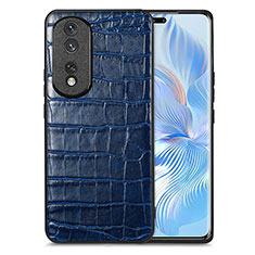 Handyhülle Hülle Luxus Leder Schutzhülle S01D für Huawei Honor 80 Pro 5G Blau