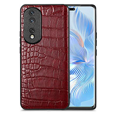 Handyhülle Hülle Luxus Leder Schutzhülle S01D für Huawei Honor 80 Pro 5G Rot